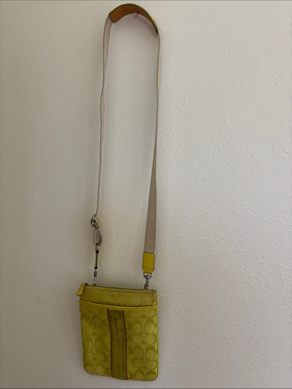 Coach Chartreuse Signature Crossbody Bag - Picture 2 of 11